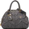 Prada Pre-Owned - Borsa a tracolla Tessuto Dome con motivo chevron trapuntato 2000-2025 - Donna - nylon - Taglia unica - Grigio