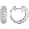 LB Exclusive - Orecchini a cerchio in oro bianco 18 carati con diamanti - Donna - oro bianco 18kt/diamanti - Taglia unica - Argento