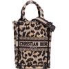 Christian Dior Pre-Owned - Borsa tote Book Mizza verticale mini in tela leopardata con ricamo 2022 - Donna - tela - Taglia unica - Marrone