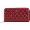 CHANEL Pre-Owned - Portafoglio CC in pelle Caviar trapuntata con zip a giro 2020 - Donna - pelle caviar - Taglia unica - Rosso
