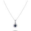 LB Exclusive - Collana in platino con diamanti e zaffiro - Donna - Zaffiro blu/diamanti/platino - Taglia unica - Argento