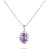 LB Exclusive - Collana in platino con diamanti e zaffiro - Donna - diamanti/platino/zaffiri - Taglia unica - Argento