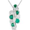 LB Exclusive - Collana in platino con diamanti e smeraldi - Donna - diamanti/platino/smeraldo - Taglia unica - Argento