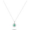 LB Exclusive - Collana in platino con smeraldo e diamanti - Donna - platino/diamanti/smeraldo - Taglia unica - Argento