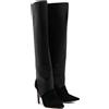 Jimmy Choo Pre-Owned - Stivali in pelle scamosciata con tacco - Donna - pelle scamosciata/pelle/pelle - 35.5 - Nero