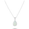 LB Exclusive - Collana in platino con opale e diamanti - Donna - platino/opale/diamanti - Taglia unica - Argento