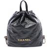 CHANEL Pre-Owned - Zaino grande trapuntato 2021-2025 - Donna - pelle di vitello - Taglia unica - Nero