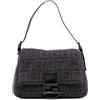 Fendi Pre-Owned - Borsa a spalla Mamma Forever in lana con motivo Zucca XX secolo - Donna - lana/pelle di vitello - Taglia unica - Grigio