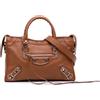 Balenciaga Pre-Owned - Borsa a tracolla piccola Chevre Motocross Classic Metallic Edge City 2019 - Donna - pelle di capra - Taglia unica - Marrone