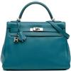 Hermès Pre-Owned - Borsa a tracolla Kelly II Retourne 32 in pelle Clemence 2013 - Donna - pelle di vitello - Taglia unica - Blu