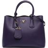 Prada Pre-Owned - Borsa a tracolla media in Saffiano Cuir Double 2010-2025 - Donna - pelle - Taglia unica - Viola