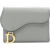 Christian Dior Pre-Owned - Portafoglio tri-fold piccolo in pelle di vitello pieno fiore 2000-2025 - Donna - pelle di vitello - Taglia unica - Grigio