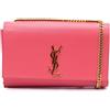 Saint Laurent Pre-Owned - Borsa a tracolla Grain De Poudre Kate media con monogramma 2015 - Donna - pelle di vitello - Taglia unica - Rosa