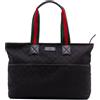 Gucci Pre-Owned - Borsa tote in tela GG con decorazione Web 2016-2025 - Donna - tela/pelle di vitello - Taglia unica - Nero