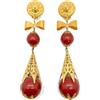 Jennifer Gibson Jewellery - Orecchini Filigree Bomb anni '70 - Donna - metallo placcato in oro/resina - Taglia unica