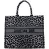 Christian Dior Pre-Owned - Borsa tote Book grande in tela Mizza leopardata con ricamo 2021 - Donna - tela - Taglia unica - Grigio