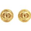 CHANEL Pre-Owned - Orecchini tondi CC placcati oro con chiusura a clip 1994 - Donna - placcatura in oro - Taglia unica