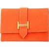 Hermès Pre-Owned - Portacarte Chevre Mysore Bearn Case 2005 - Donna - pelle di capra - Taglia unica - Arancione