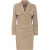 Moschino Pre-Owned - Tailleur in cotone con gonna - Donna - cotone/tessuto - 42 - Toni neutri