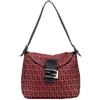 Fendi Pre-Owned - Borsa a spalla Mamma Double Flap in tela con motivo Zucca 2000-2010 - Donna - pelle di vitello/tela - Taglia unica - Rosso