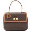 Celine Pre-Owned - Borsa a tracolla in tela cerata Macadam 2000-2025 - Donna - tessuto/pelle di vitello - Taglia unica - Marrone