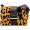 Prada Pre-Owned - Borsa a tracolla City Calf Trimmed Leopard Print Cahier 2016-2025 - Donna - velluto/pelle di vitello - Taglia unica - Giallo