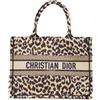 Christian Dior Pre-Owned - Borsa tote Leopard Mizza Book media in tela con ricamo 2022 - unisex - tela - Taglia unica - Marrone