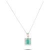 LB Exclusive - Collana in platino con smeraldo e diamanti - Donna - diamanti/platino/smeraldo - Taglia unica - Argento