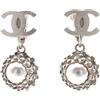 CHANEL Pre-Owned - Orecchini a clip CC placcati in argento con perle 2005 - Donna - metallo - Taglia unica