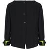 Prada Pre-Owned - Blusa con decorazione - Donna - seta/poliestere/vetro - 34 - Nero