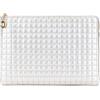 Celine Pre-Owned - Clutch metallizzata in pelle di vitello trapuntata con ciondolo C 2018 - Donna - pelle di vitello - Taglia unica - Argento