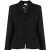 Alaïa Pre-Owned - Tailleur con revers classici e gonna 1991-1992 - Donna - lana - 38 - Nero