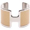 Hermès Pre-Owned - Bracciale rigido Olympe anni 2010 - Donna - metallo/pelle di capra - Taglia unica - Argento