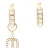 Miu Miu Pre-Owned - Orecchini a cerchio con perle anni 2010 - Donna - placcatura in oro - Taglia unica - Giallo