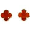 Van Cleef & Arpels - Orecchini Clover in oro giallo 18 carati anni 2010 - Donna - corniola/oro giallo 18kt - Taglia unica