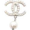 CHANEL Pre-Owned - Spilla Coco Mark 1986-1988 - Donna - placcatura in oro - Taglia unica - Argento