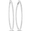 LB Exclusive - Orecchini a cerchio in oro bianco 14 carati con diamanti - Donna - diamanti/oro bianco 14kt - Taglia unica - Argento