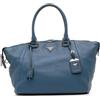Prada Pre-Owned - Borsa a tracolla Vitello Daino con doppio manico 200z0-2025 - Donna - pelle di vitello - Taglia unica - Blu