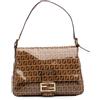 Fendi Pre-Owned - Borsa a spalla Mamma Forever con cristalli e motivo Zucchino XX secolo - Donna - tessuto - Taglia unica - Marrone