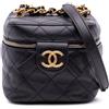 CHANEL Pre-Owned - Trousse trapuntata CC 2021-2025 - Donna - pelle di agnello - Taglia unica - Nero