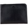 Prada Pre-Owned - Clutch Portfolio in pelle Saffiano con zip 2013-2025 - unisex - pelle - Taglia unica - Nero