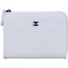 CHANEL Pre-Owned - Portafoglio con zip CC 2021-2025 - Donna - pelle di vitello - Taglia unica - Grigio