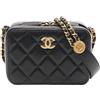 CHANEL Pre-Owned - Borsa a spalla matelassé mini 2021 - Donna - pelle caviar - Taglia unica - Nero
