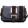 Fendi Pre-Owned - Borsa a tracolla in denim con fibbia, battente e finiture con motivo Zucca 2000-2010 - Donna - pelle di vitello/Denim - Taglia unica