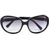 CHANEL Pre-Owned - Occhiali da sole cat-eye CC Mark anni 2000 - Donna - acetato - Taglia unica - Nero