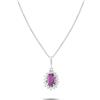 LB Exclusive - Collana in platino con diamanti e rubini - Donna - rubino/platino/diamanti - Taglia unica - Argento