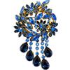 Jennifer Gibson Jewellery - Spilla Fischland Schmuck con cristalli anni '50 - Donna - metallo placcato in oro/vetro - Taglia unica