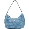 Prada Pre-Owned - Borsa a spalla in tessuto Gaufre Re Edition 2019-2025 - Donna - nylon/pelle - Taglia unica - Blu