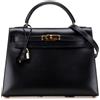 Hermès Pre-Owned - Borsa a tracolla Box Calf Kelly Sellier 32 1998 - Donna - pelle di vitello - Taglia unica - Nero