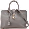 Saint Laurent Pre-Owned - Borsa a tracolla Cabas piccola in pelle con monogramma 2015 - Donna - pelle di vitello - Taglia unica - Grigio